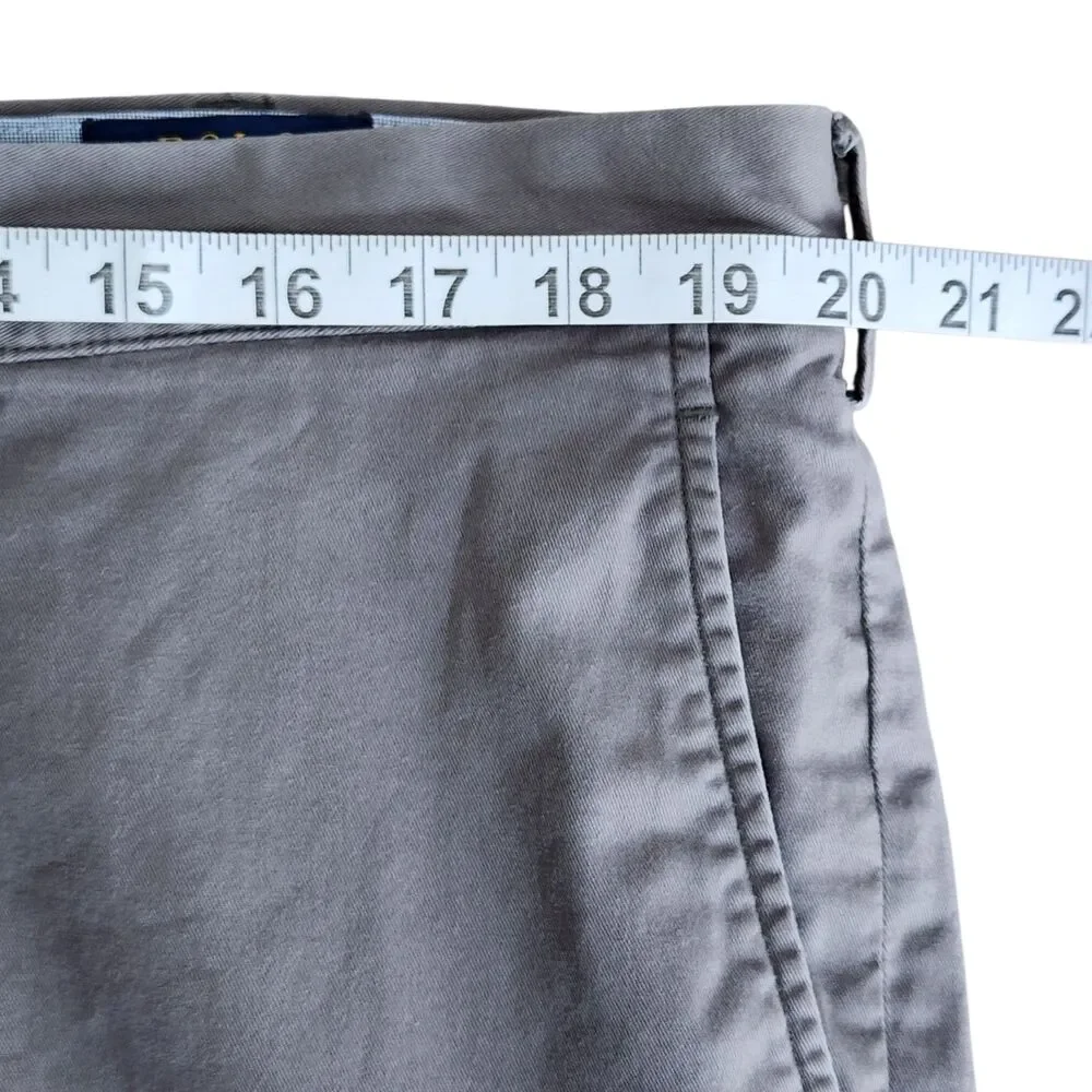Polo Ralph Lauren Chino Pants 38x30 Straight Fit Stretch Twill Cotton Gray Men's